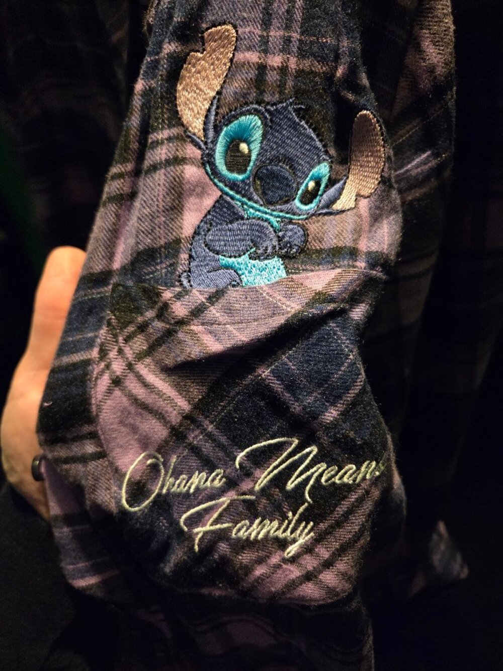 Disney Lilo & Stitch "Ohana" Plaid Flannel Button-Up - Torrid 1X